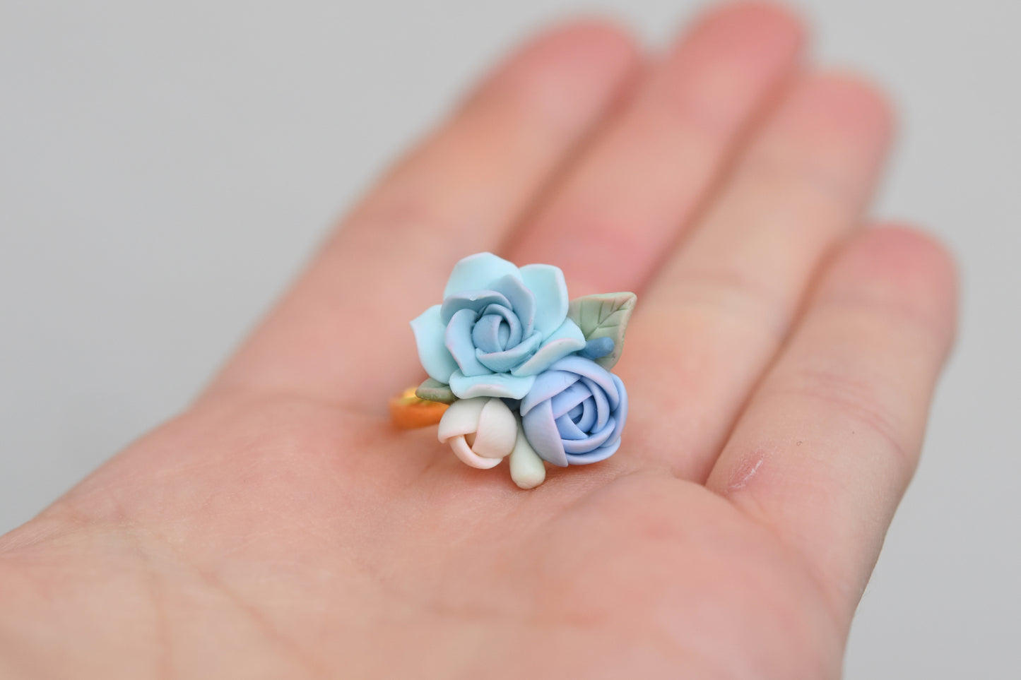 Floral Ring | Soft Blue