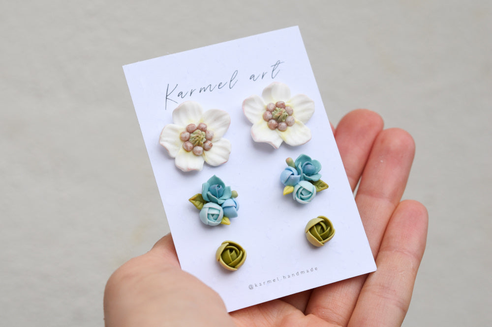 Floral Stud set | Garden mix