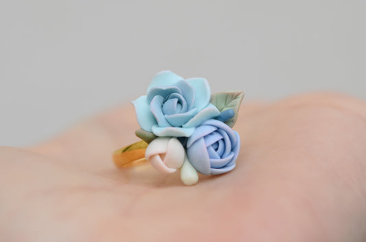 Floral Ring | Soft Blue