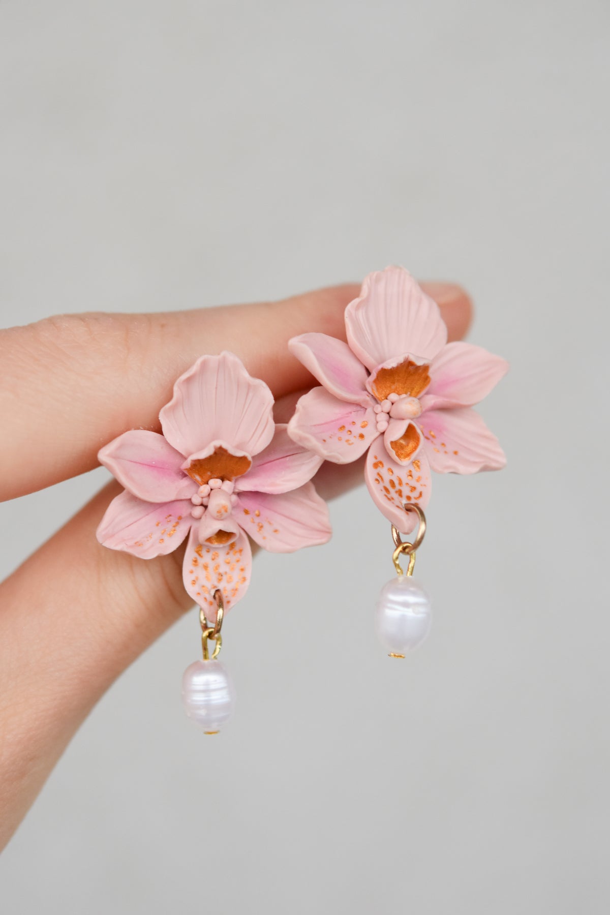 Orchid Stud Earrings | Pastel