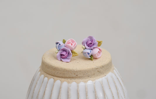 Garden Floral Studs | Lavender Mist