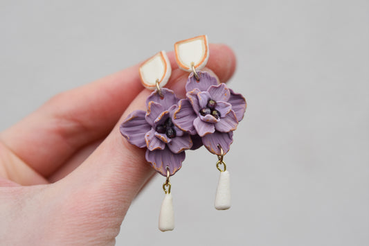 Statement Floral Earrings | Levander