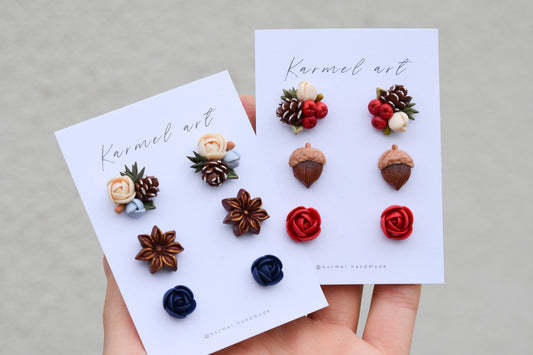Christmas Stud Set | Holly Berry