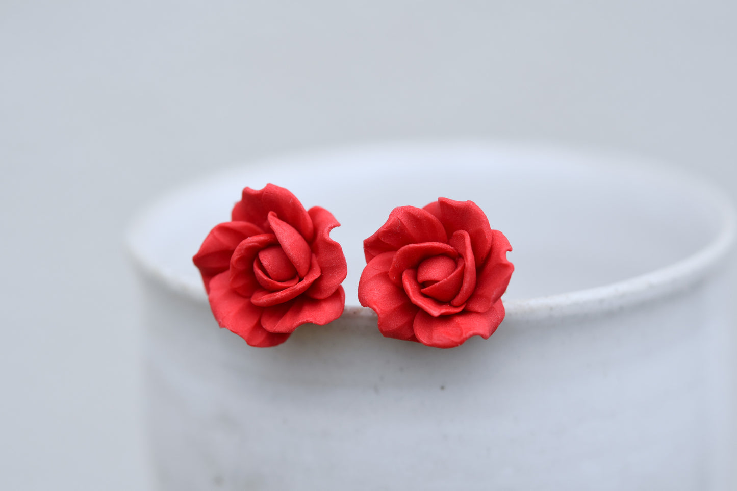 Poppy Earrings studs | Red Wine