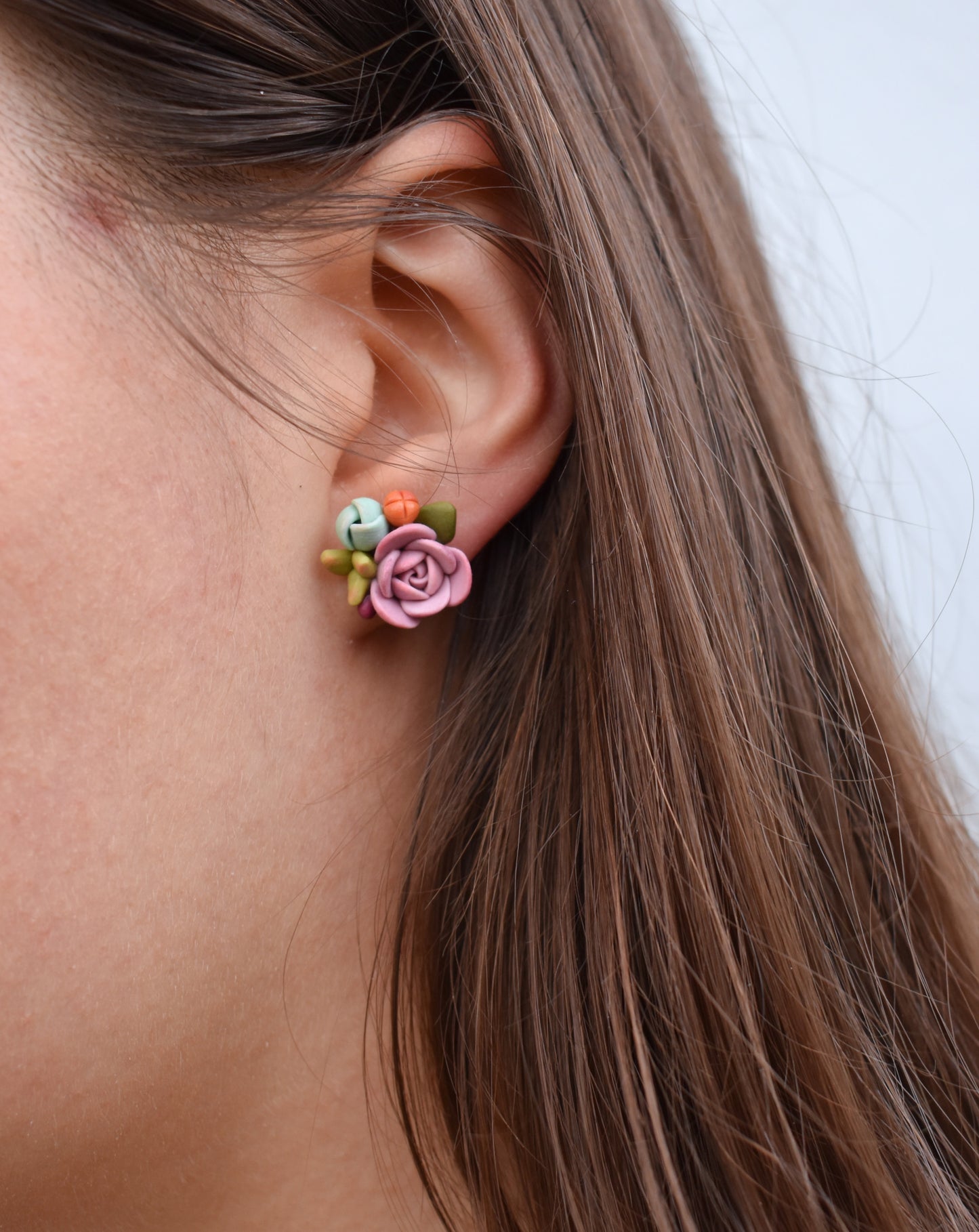 Succulent Earrings | Pink Bloom
