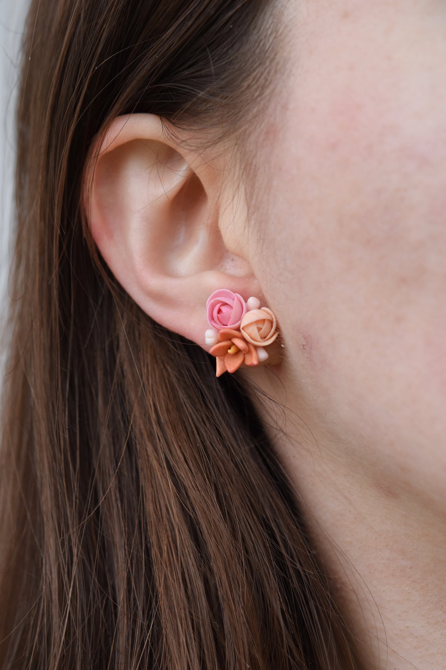 Garden Floral Studs | Nude