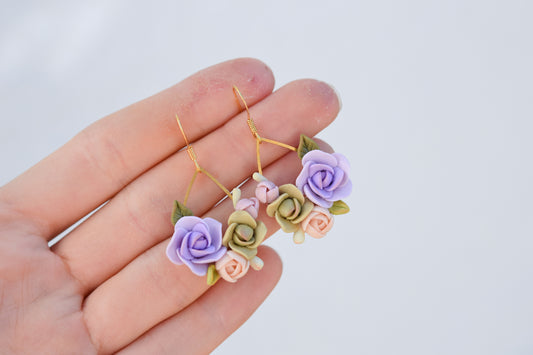 Floral Earrings | Lavender