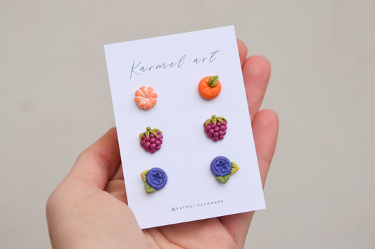 Earrings Stud Set | Fruit & Vegetable