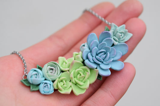 Statement Succulent Necklace | Botanical