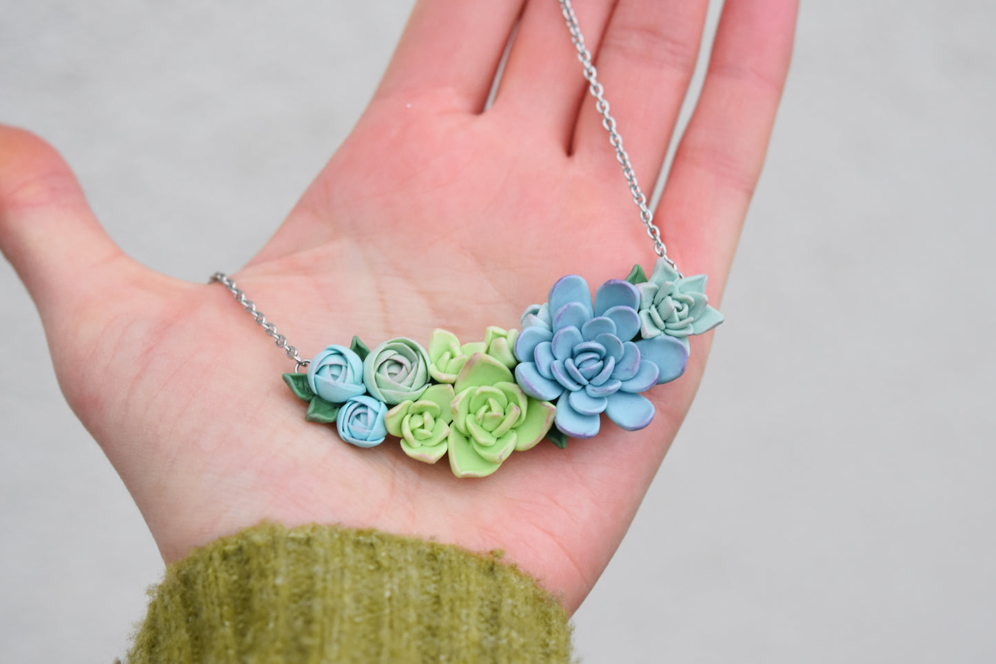 Statement Succulent Necklace | Botanical