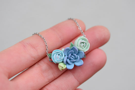 Small Succulent Necklace | Botanical