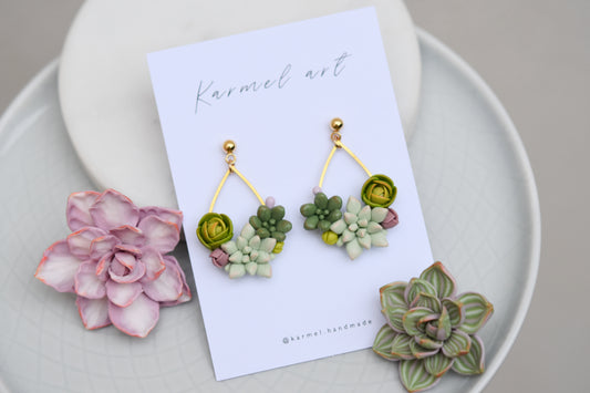 Succulent Earrings | Forest