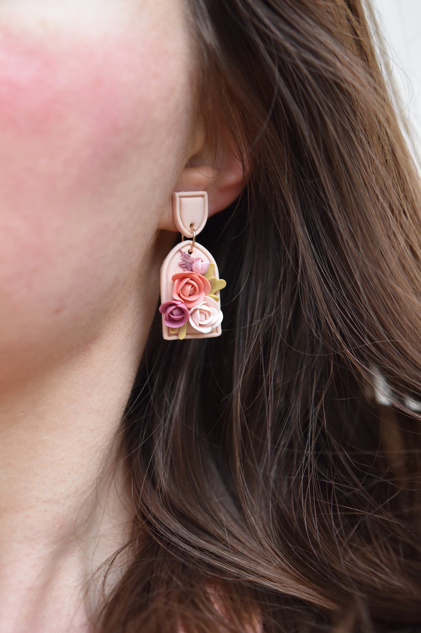 Floral Earrings | Vintage Rose
