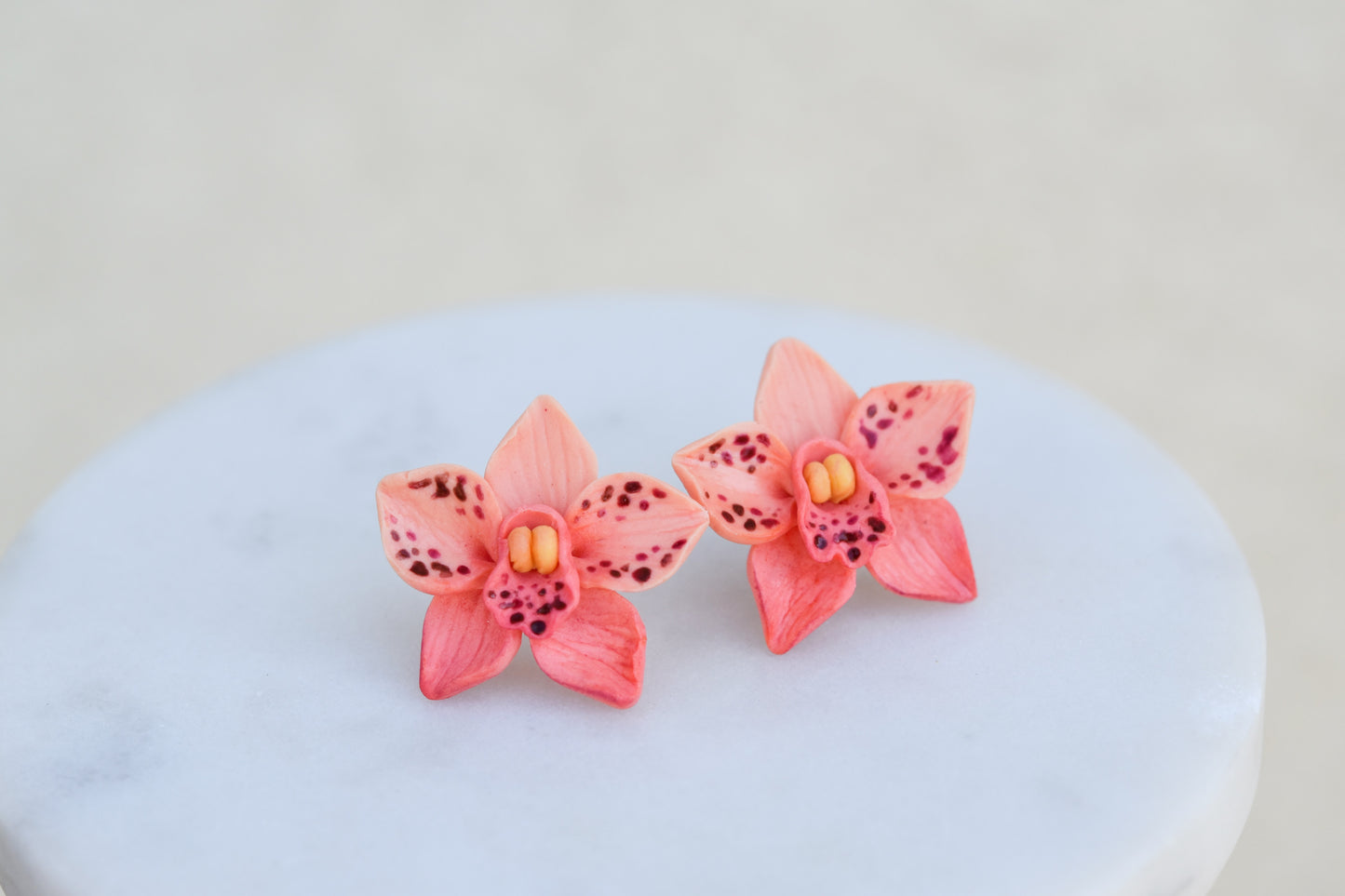 Orchid Earrings | Orange