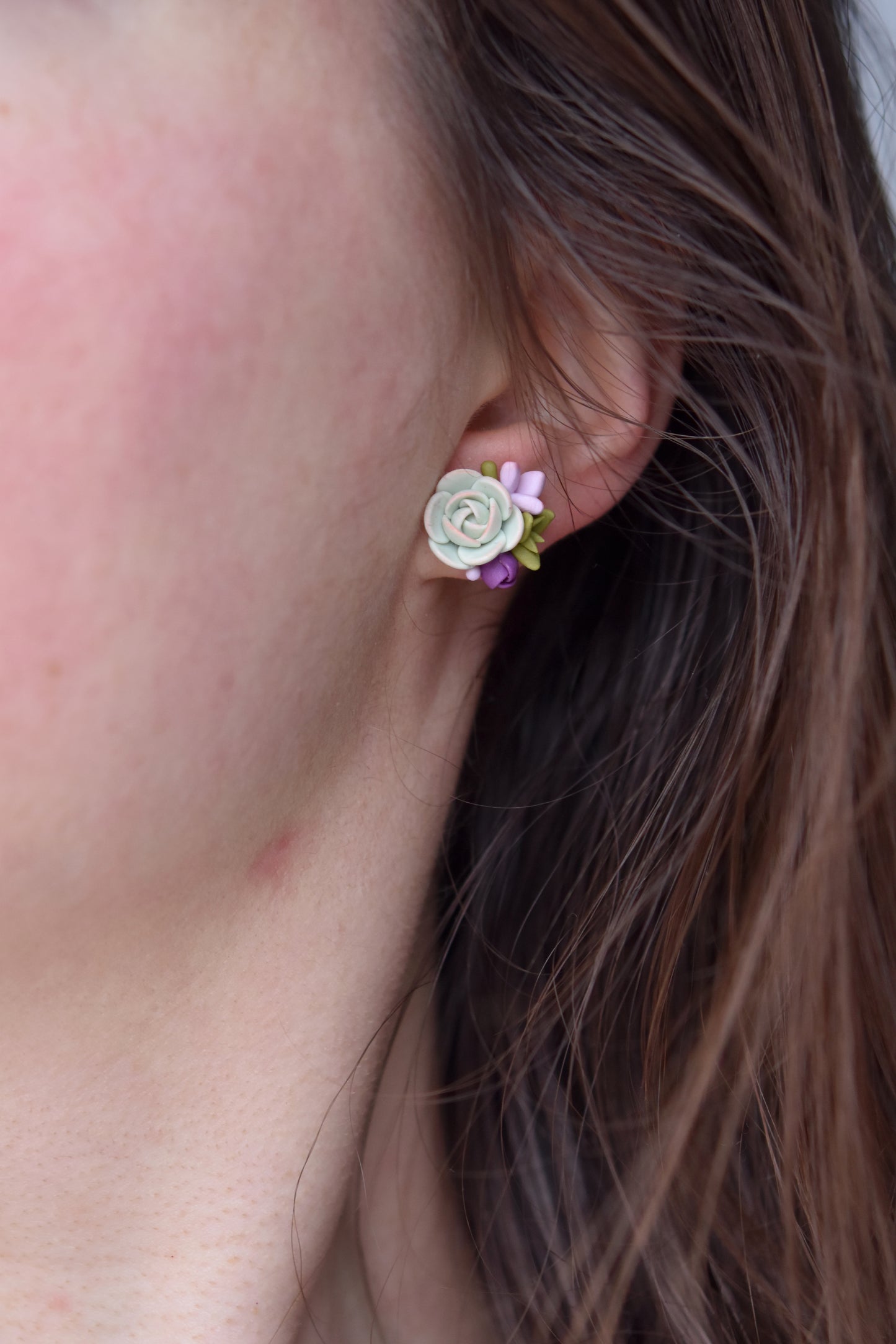 Succulent Earrings | Amethyst