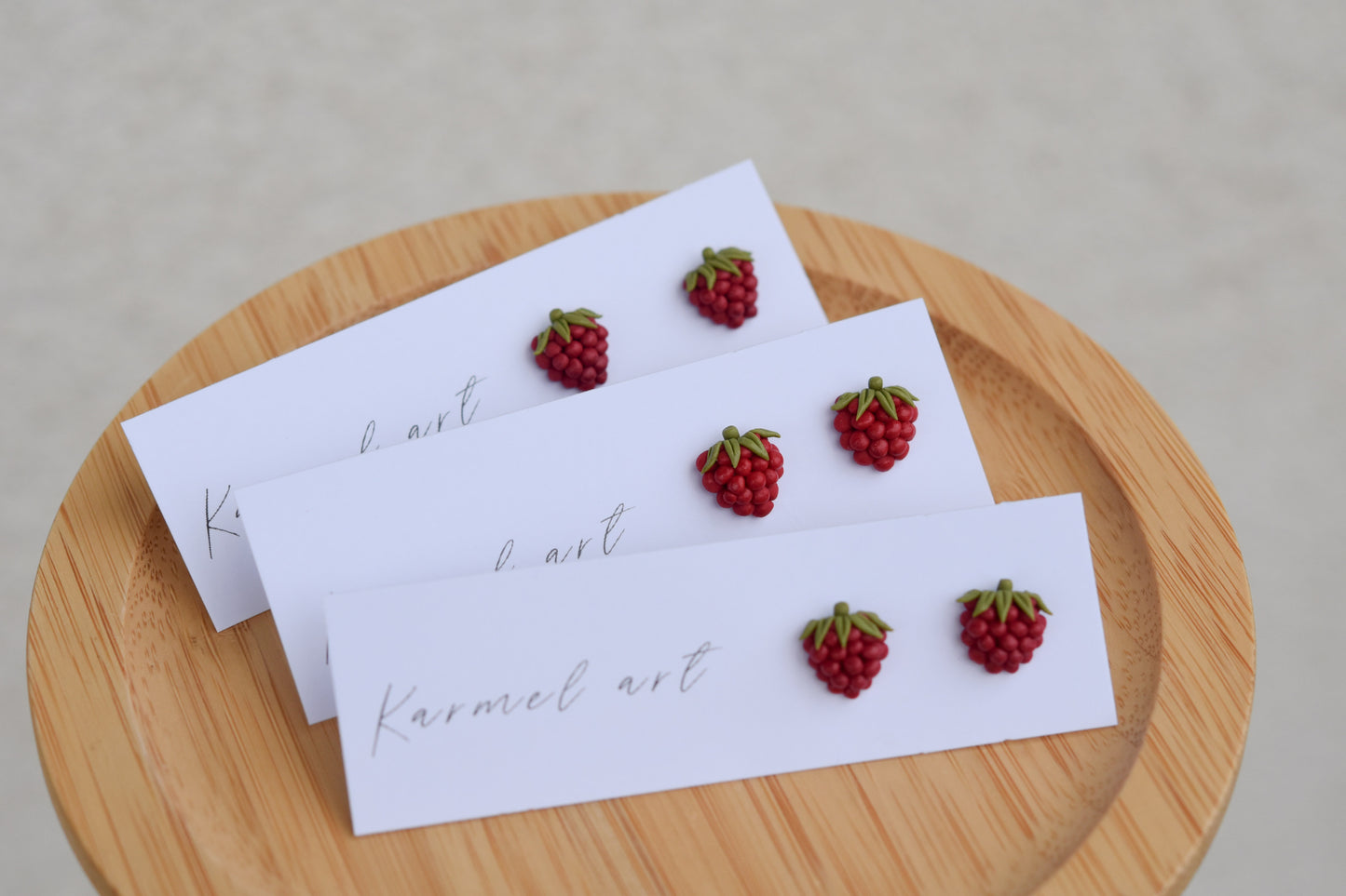 Raspberry Studs Earrings