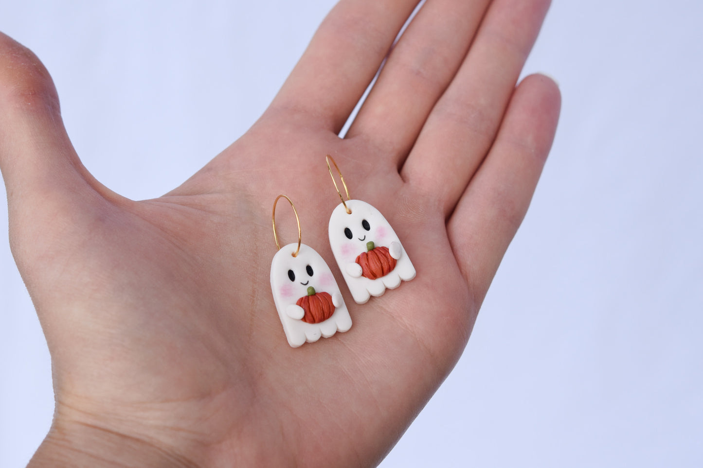 Autumn Earrings | Pumpkin Ghosts
