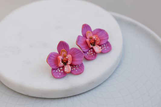 Orchid Earrings | Fuchsia