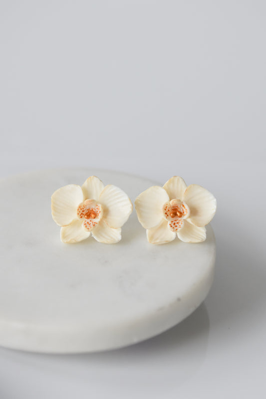 Orchid Earrings | Ivory