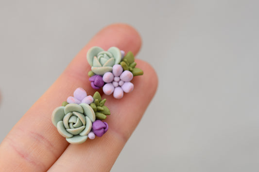 Succulent Earrings | Amethyst
