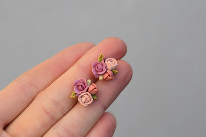 Garden Floral Studs | Dusty Rose