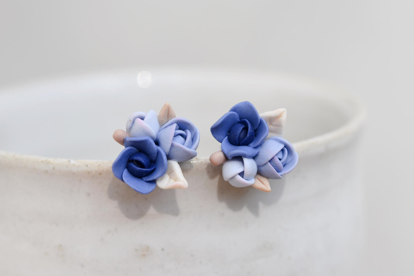 Garden Floral Studs | Navy