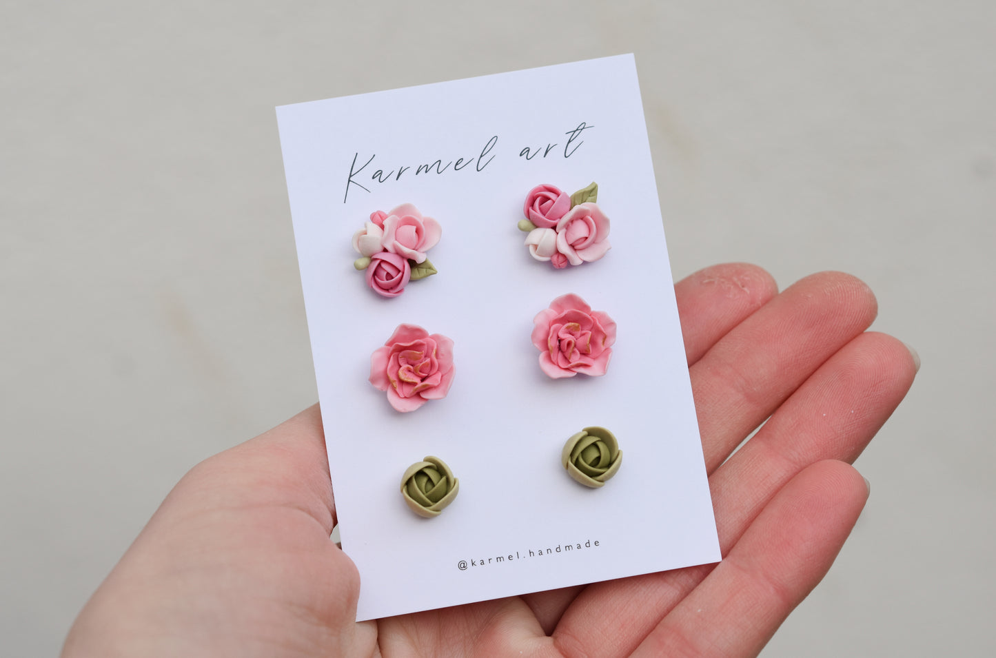 Floral Stud set | Pastel