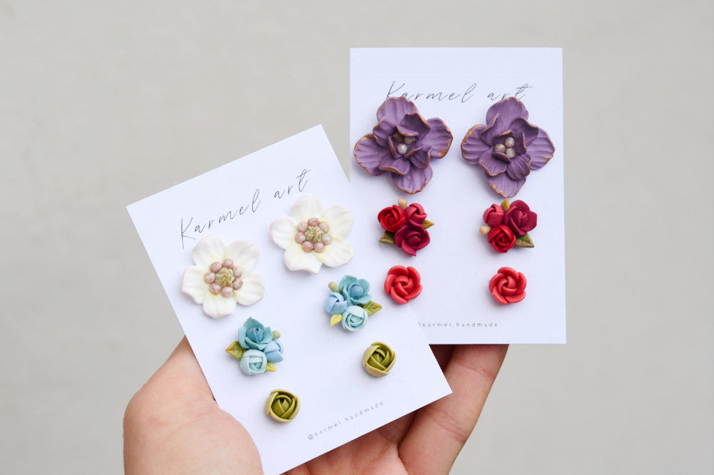 Floral Stud set | Garden mix