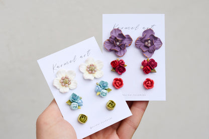 Floral Stud set | Garden mix