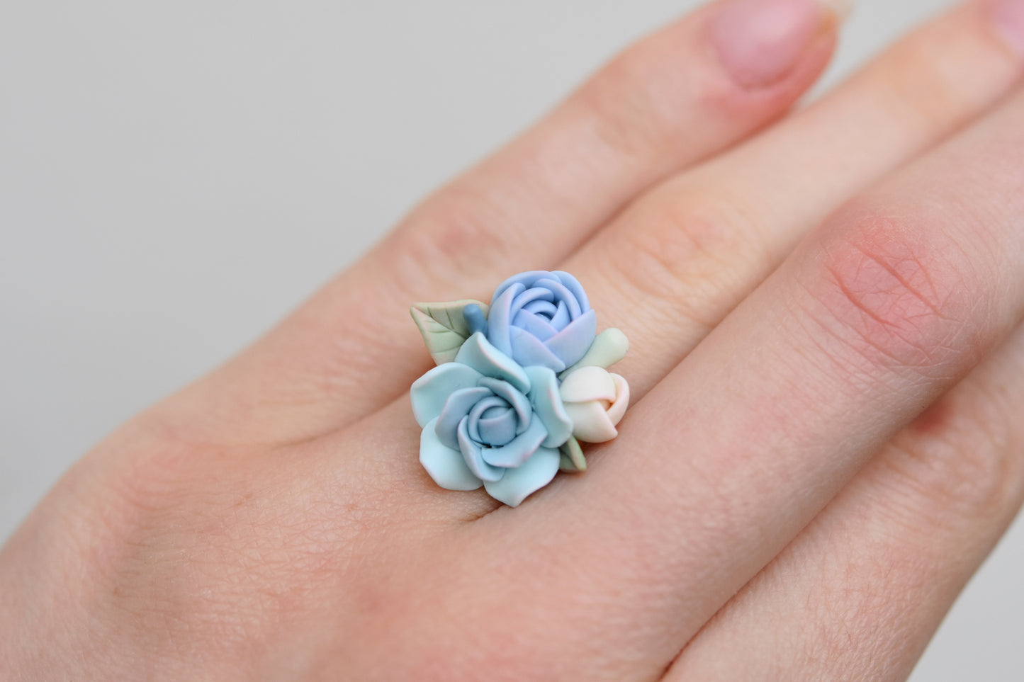 Floral Ring | Soft Blue