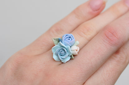 Floral Ring | Soft Blue