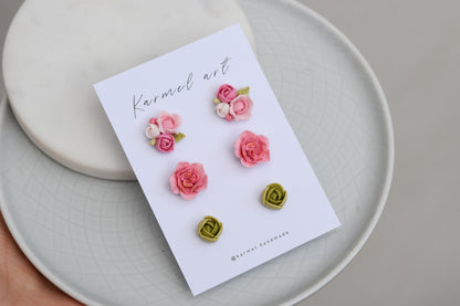 Floral Stud set | Pastel