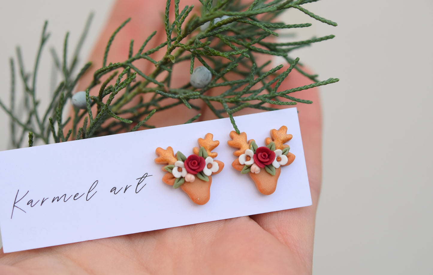 Christmas Earrings | Deer Studs