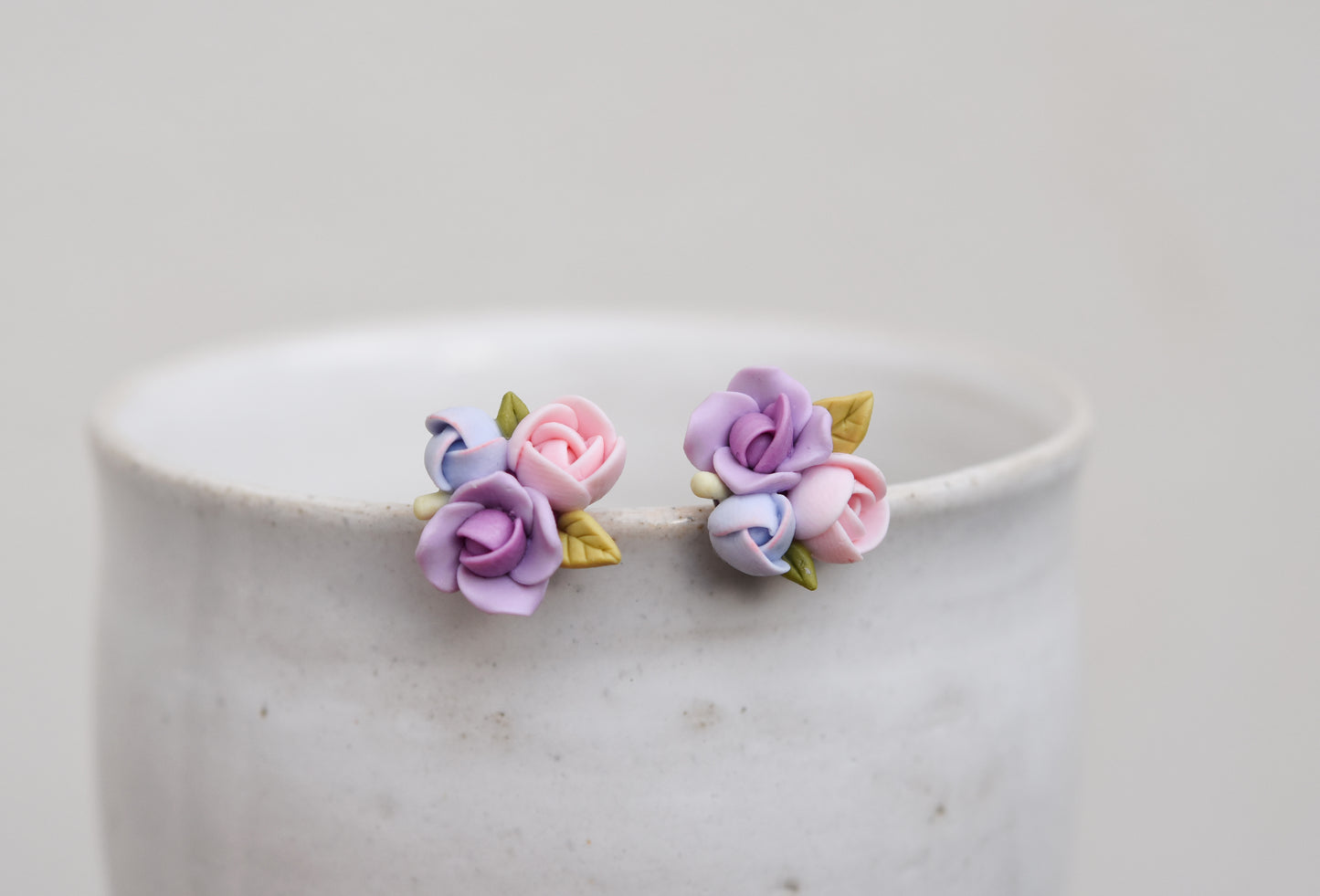 Garden Floral Studs | Lavender Mist