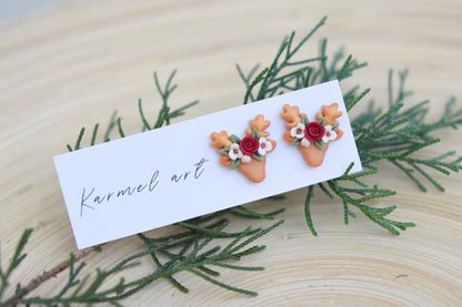 Christmas Earrings | Deer Studs