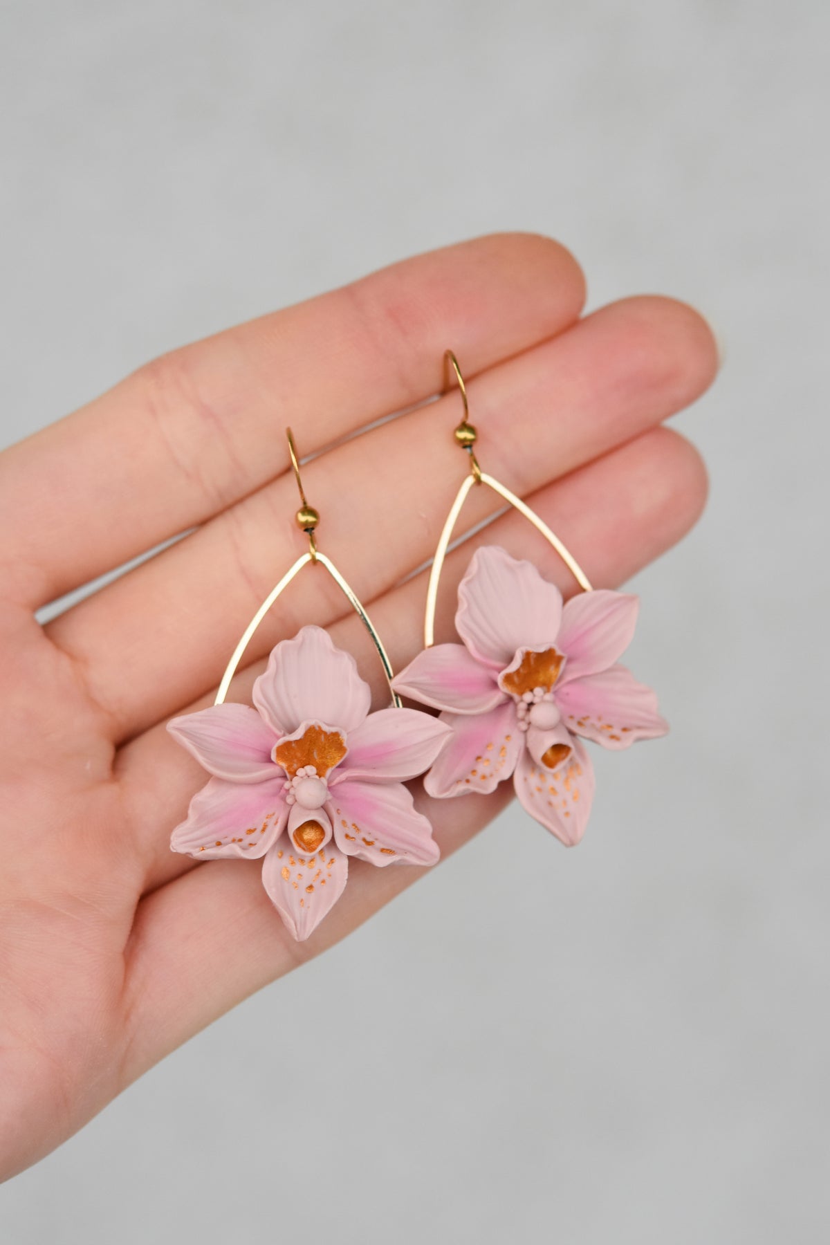 Teardrop Orchid Earrings | Pastel
