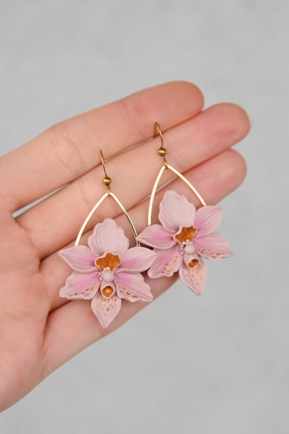 Teardrop Orchid Earrings | Pastel