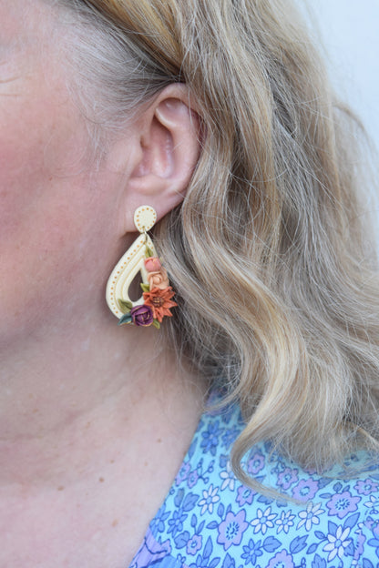 Floral Earrings | Sunflower
