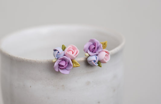 Garden Floral Studs | Lavender Mist