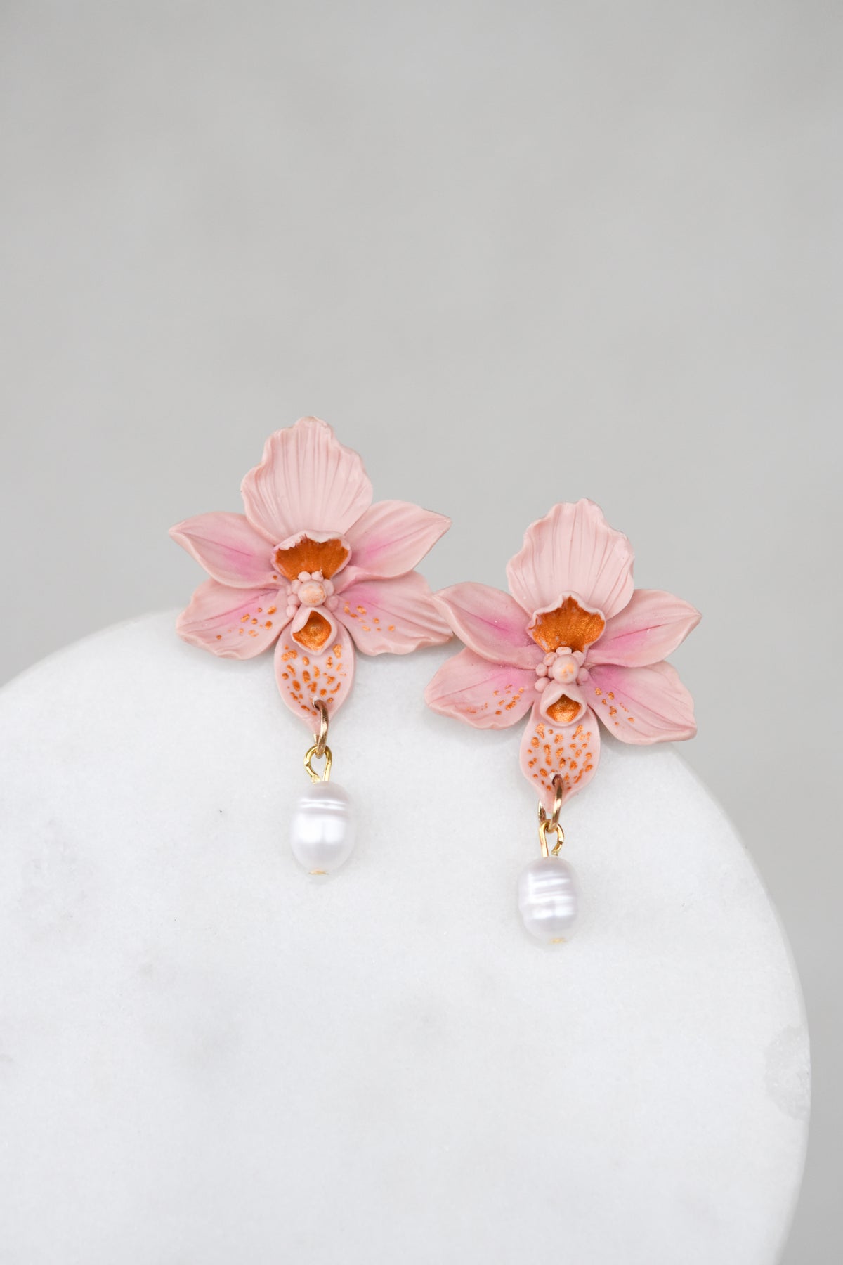 Orchid Stud Earrings | Pastel