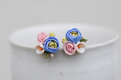 Garden Floral Studs | Spring Pastels