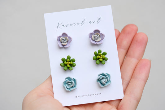 Succulent Stud set | Botanical