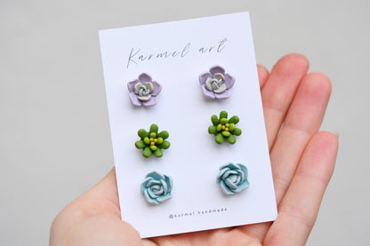 Succulent Stud set | Botanical
