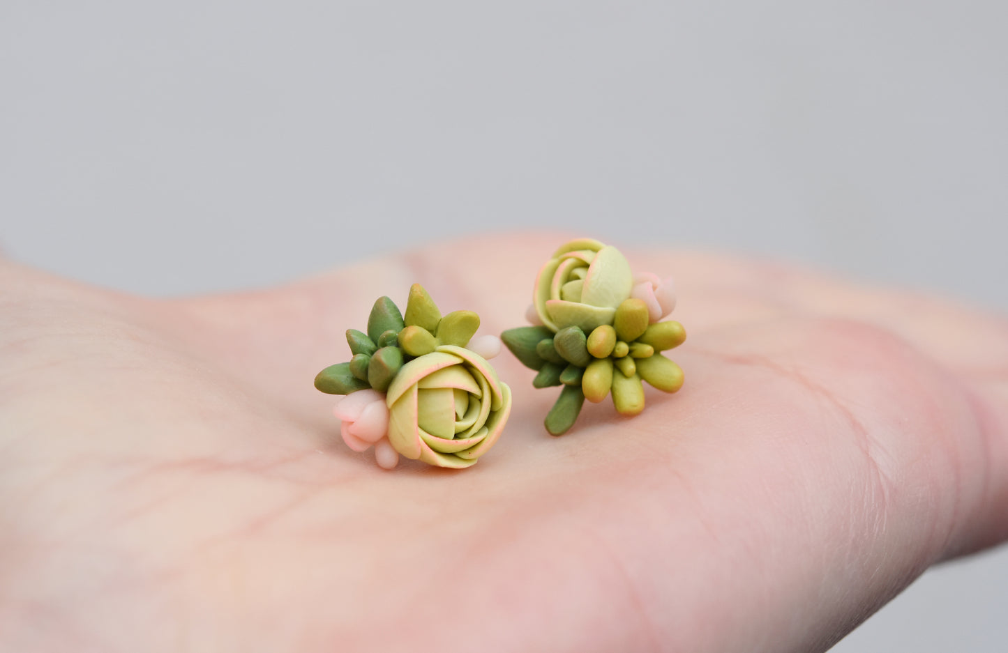 Succulent Earrings | Lime