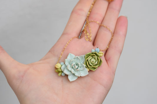 Succulent necklace | Forest