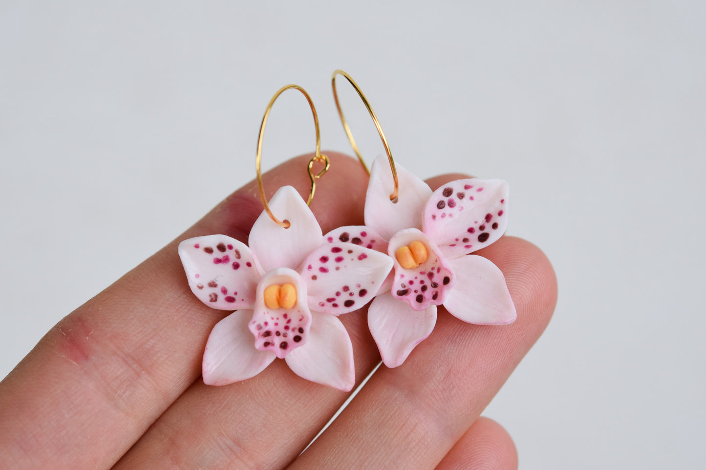 Orchid Hoop Earrings | Pastel