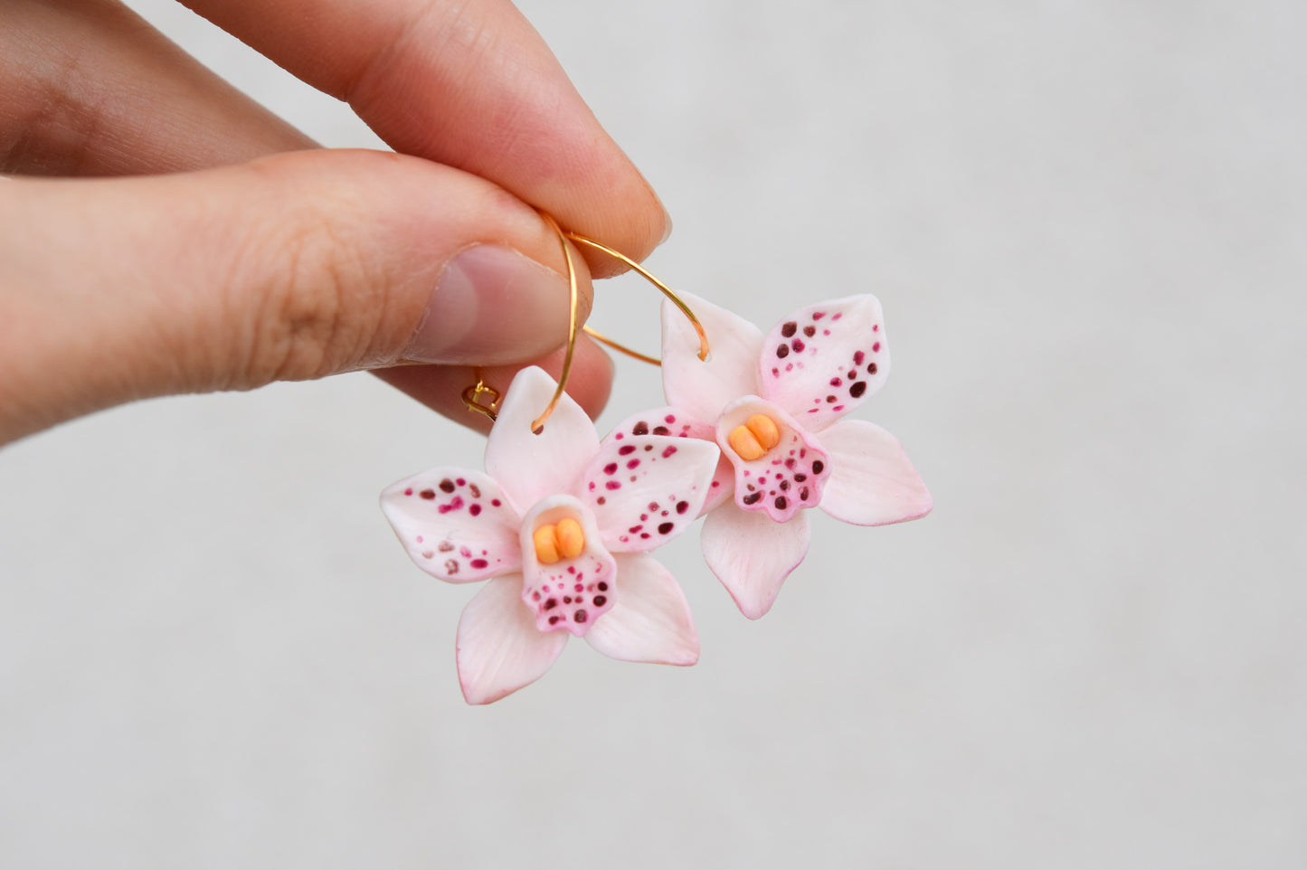 Orchid Hoop Earrings | Pastel