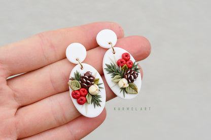 Christmas Earrings | Holly Berry