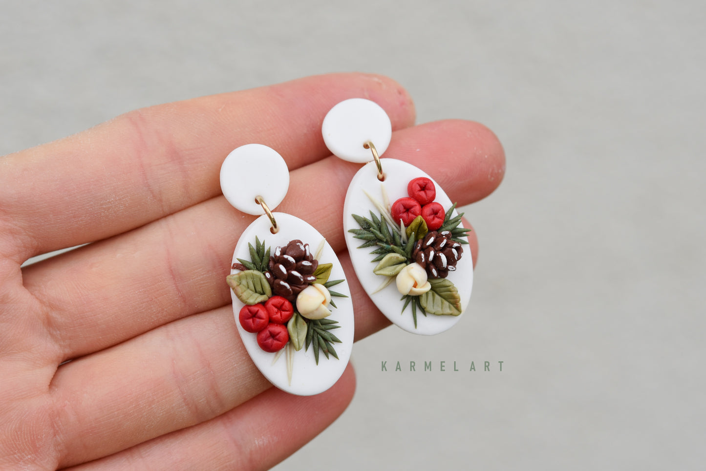 Christmas Earrings | Holly Berry