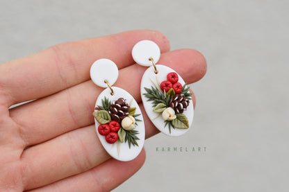 Christmas Earrings | Holly Berry